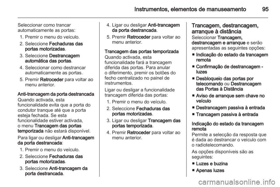 OPEL AMPERA 2012  Manual de Instruções (in Portugues) 