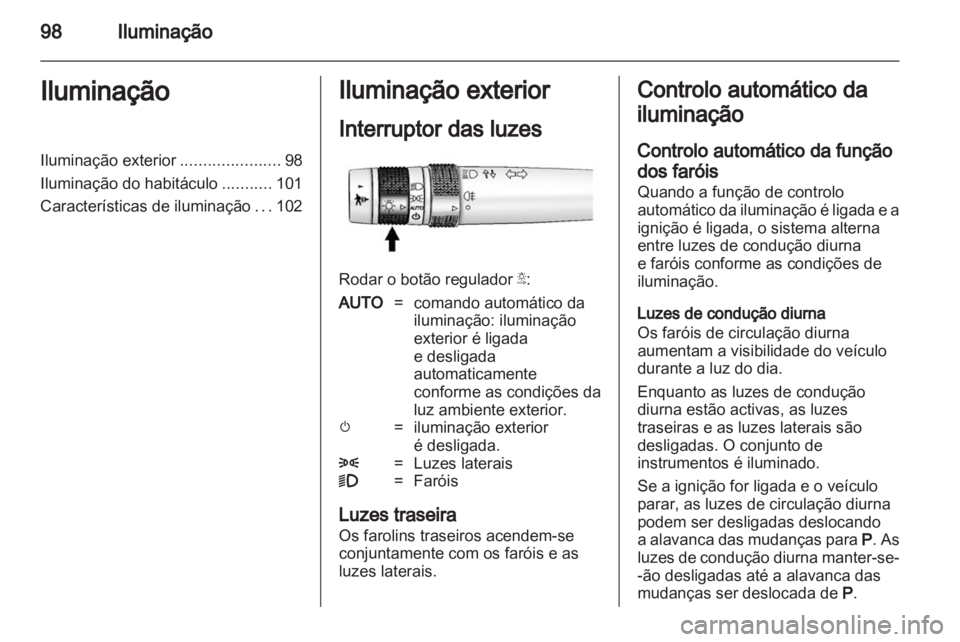 OPEL AMPERA 2012  Manual de Instruções (in Portugues) 