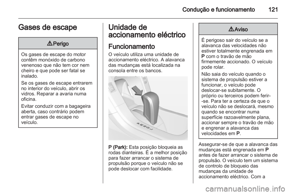 OPEL AMPERA 2012.5 Manual de Instruções (in Portugues) OPEL AMPERA 2012.5 Manual de Instruções (in Portugues)