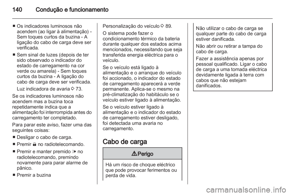 OPEL AMPERA 2012.5  Manual de Instruções (in Portugues) 