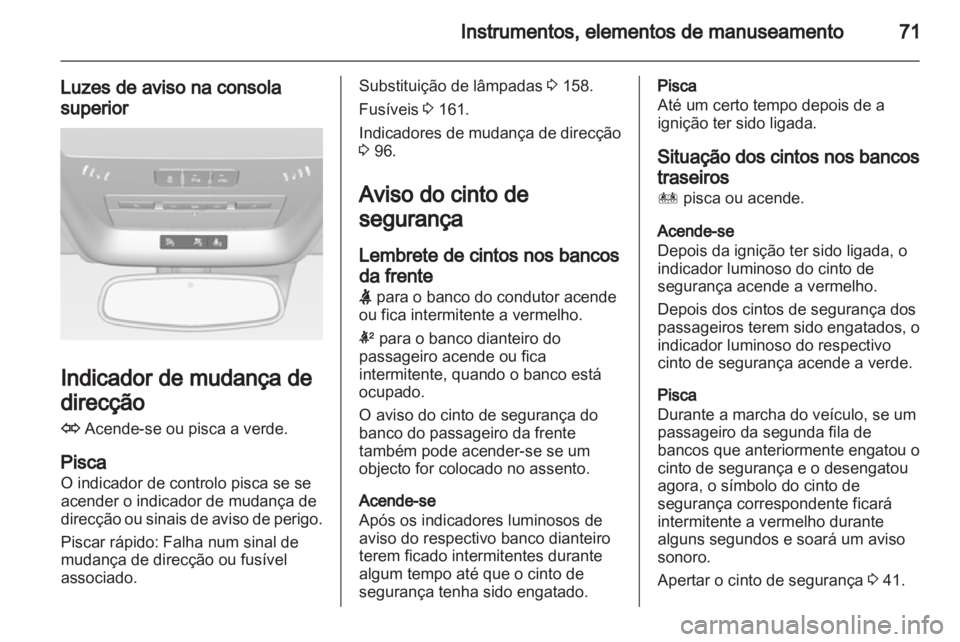 OPEL AMPERA 2012.5 Manual de Instruções (in Portugues) OPEL AMPERA 2012.5 Manual de Instruções (in Portugues)