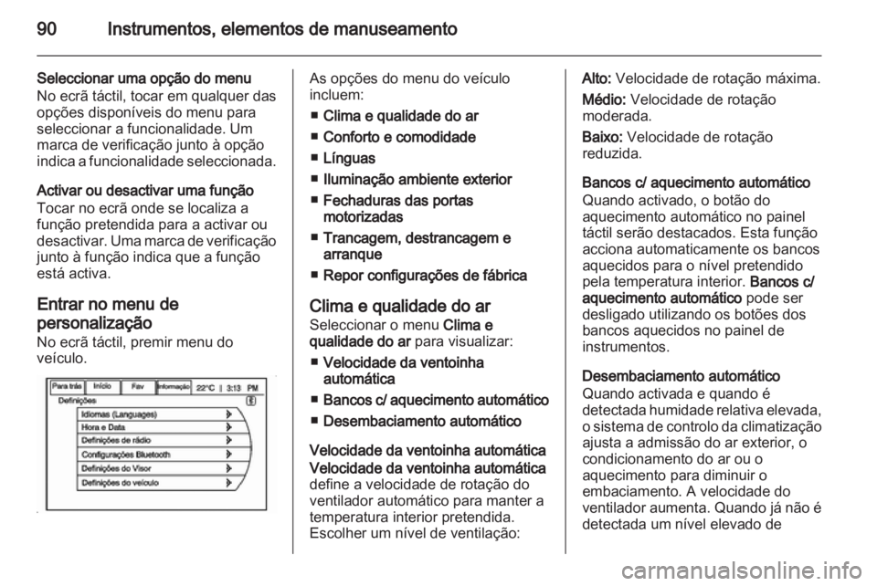 OPEL AMPERA 2012.5 Manual de Instruções (in Portugues) OPEL AMPERA 2012.5 Manual de Instruções (in Portugues)