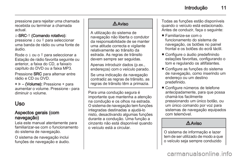 OPEL AMPERA 2013  Manual de Informação e Lazer (in Portugues) 