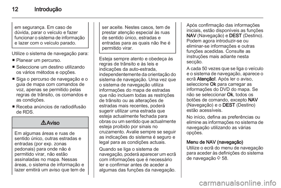 OPEL AMPERA 2013  Manual de Informação e Lazer (in Portugues) 