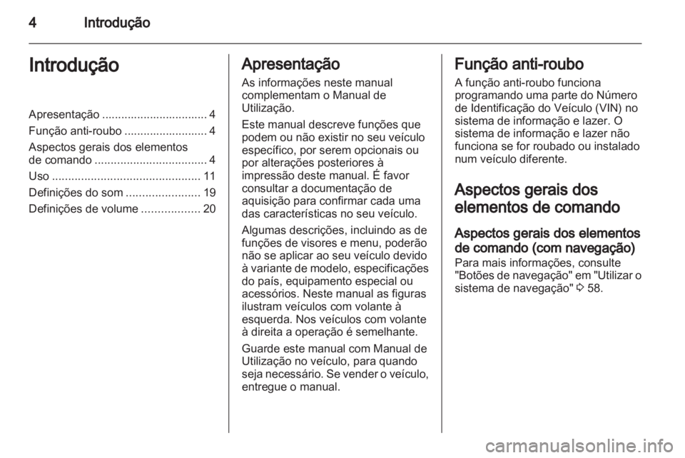 OPEL AMPERA 2013  Manual de Informação e Lazer (in Portugues) 