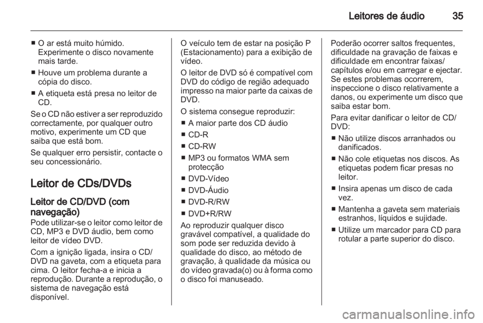 OPEL AMPERA 2013 Manual de Informação e Lazer (in Portugues) OPEL AMPERA 2013 Manual de Informação e Lazer (in Portugues)