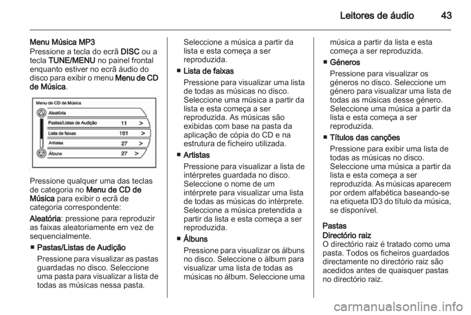 OPEL AMPERA 2013  Manual de Informação e Lazer (in Portugues) 
