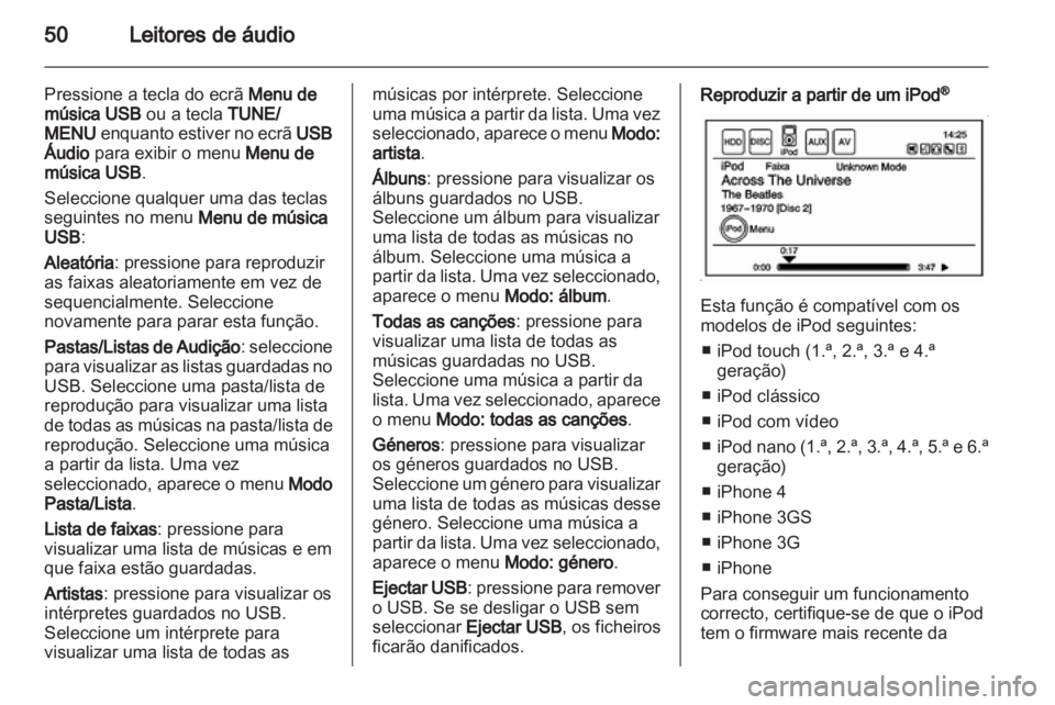 OPEL AMPERA 2013  Manual de Informação e Lazer (in Portugues) 