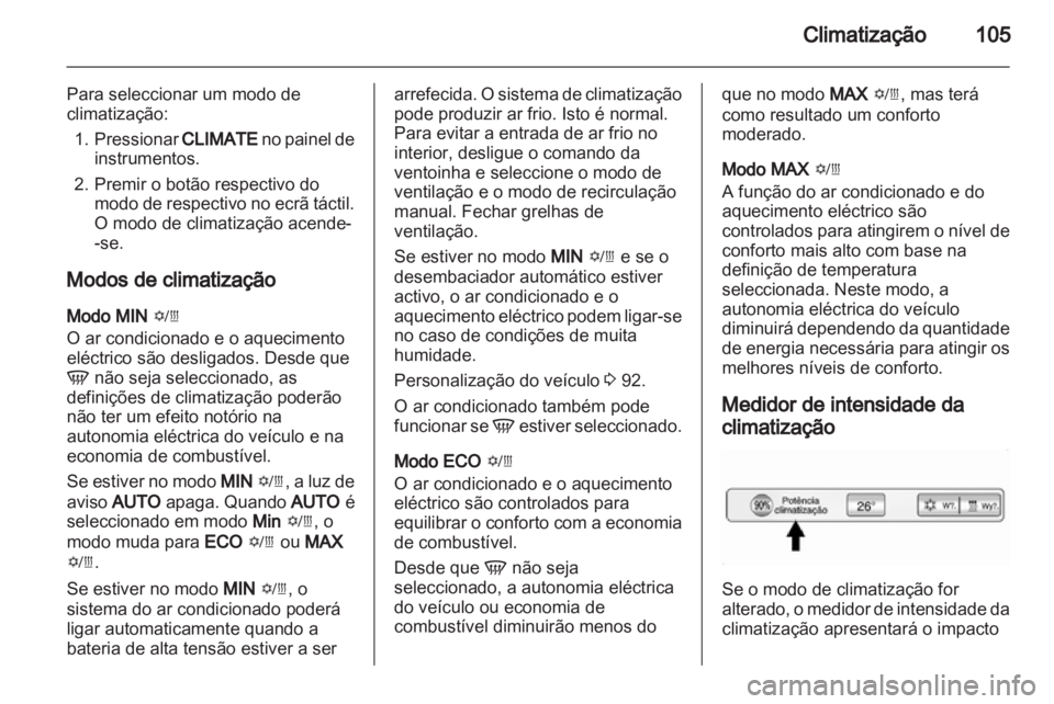 OPEL AMPERA 2013 Manual de Instruções (in Portugues) OPEL AMPERA 2013 Manual de Instruções (in Portugues)