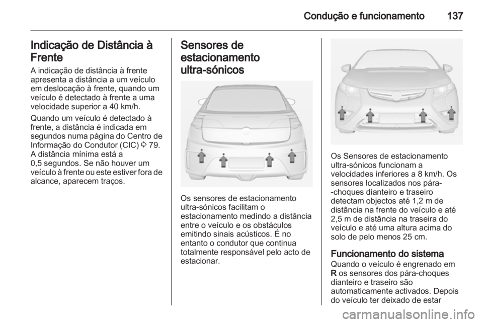 OPEL AMPERA 2013 Manual de Instruções (in Portugues) OPEL AMPERA 2013 Manual de Instruções (in Portugues)