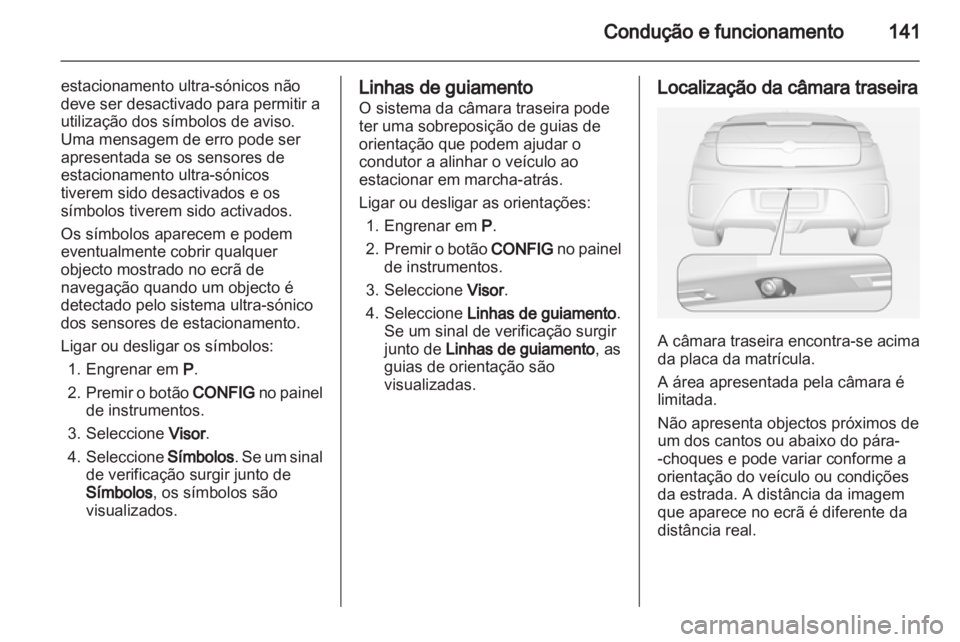 OPEL AMPERA 2013 Manual de Instruções (in Portugues) OPEL AMPERA 2013 Manual de Instruções (in Portugues)