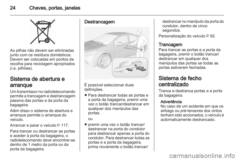OPEL AMPERA 2013  Manual de Instruções (in Portugues) 