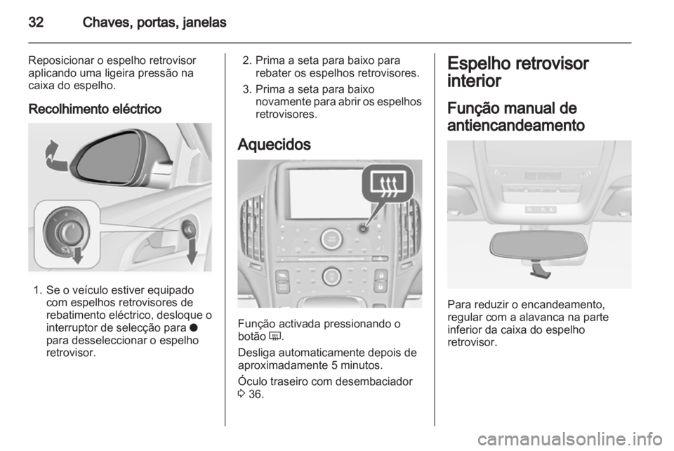 OPEL AMPERA 2013  Manual de Instruções (in Portugues) 