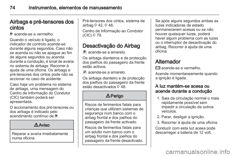 OPEL AMPERA 2013  Manual de Instruções (in Portugues) 