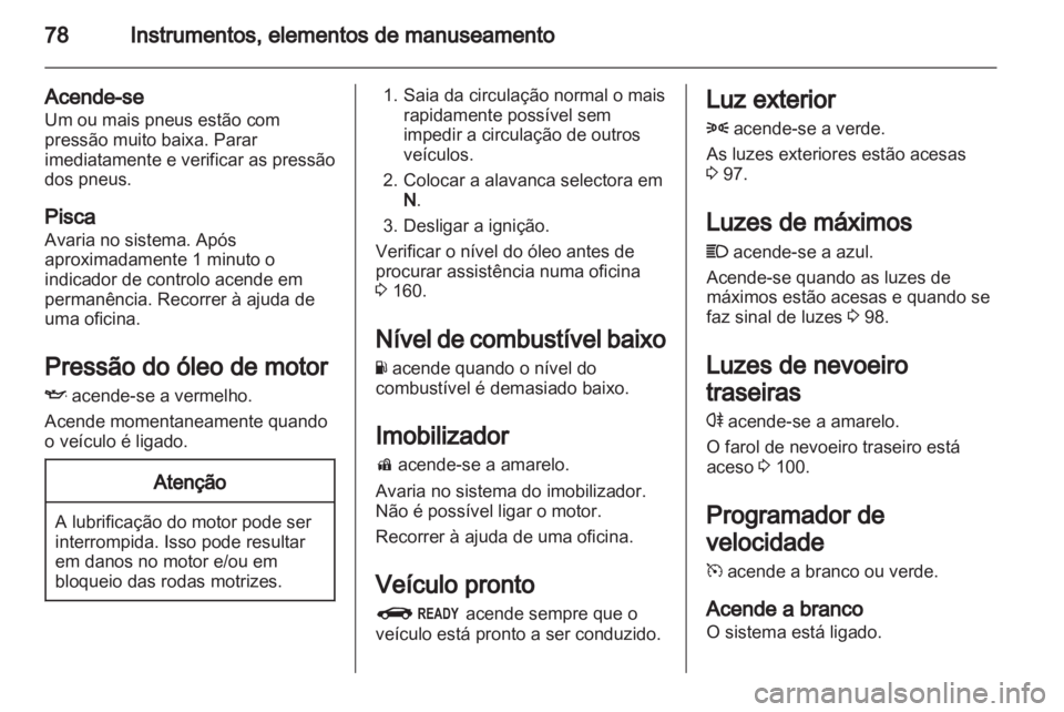 OPEL AMPERA 2013  Manual de Instruções (in Portugues) 