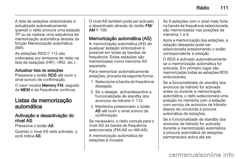 OPEL ANTARA 2012 Manual de Informação e Lazer (in Portugues) OPEL ANTARA 2012 Manual de Informação e Lazer (in Portugues)