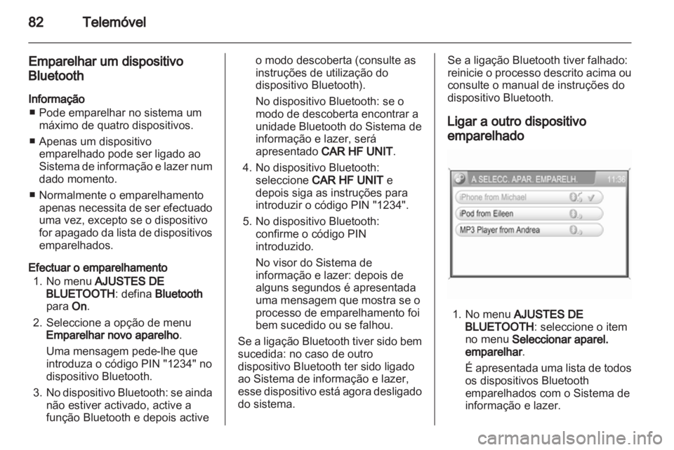 OPEL ANTARA 2013  Manual de Informação e Lazer (in Portugues) 