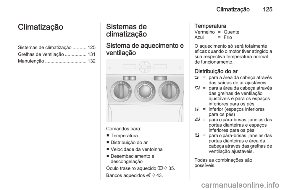 OPEL ANTARA 2014.5 Manual de Instruções (in Portugues) Climatização125ClimatizaçãoSistemas de climatização..........125
Grelhas de ventilação ................131
Manutenção ............................... 132Sistemas de
climatização
Sistema de OPEL ANTARA 2014.5 Manual de Instruções (in Portugues) Climatização125ClimatizaçãoSistemas de climatização..........125
Grelhas de ventilação ................131
Manutenção ............................... 132Sistemas de
climatização
Sistema de