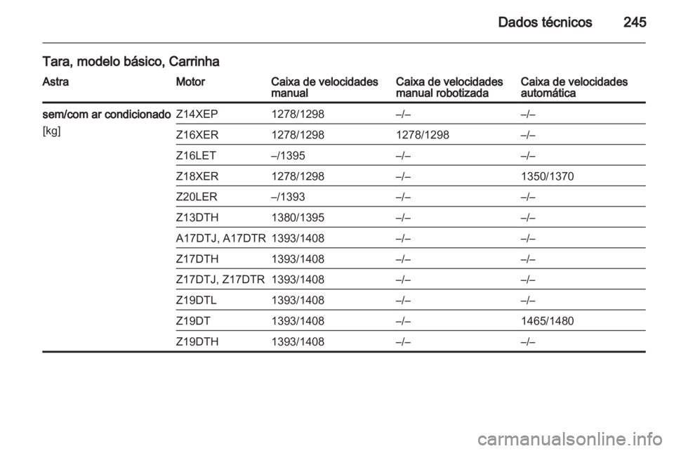 OPEL ASTRA H 2012 Manual de Instruções (in Portugues) OPEL ASTRA H 2012 Manual de Instruções (in Portugues)
