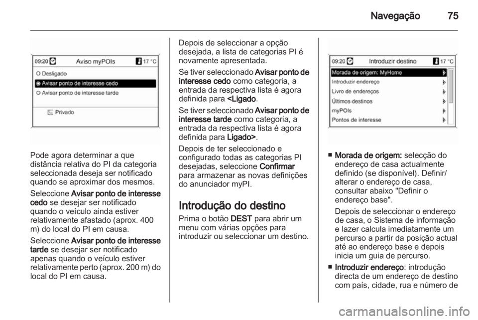 OPEL ASTRA J 2012  Manual de Informação e Lazer (in Portugues) 