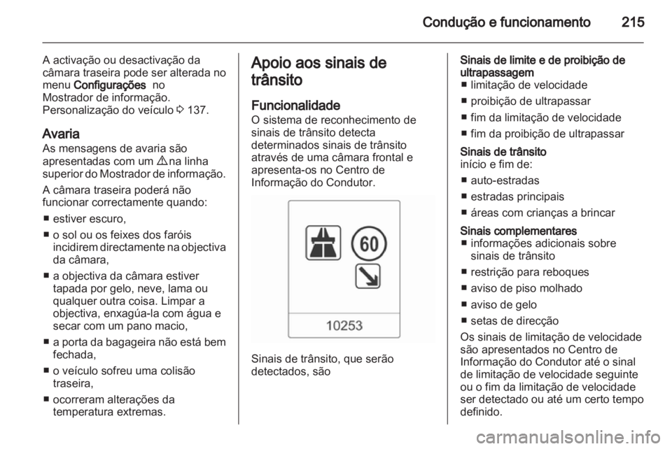 OPEL ASTRA J 2013  Manual de Instruções (in Portugues) 