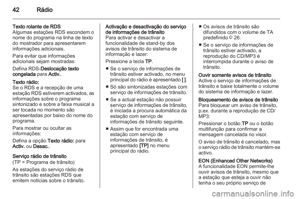 OPEL ASTRA J 2013.5  Manual de Informação e Lazer (in Portugues) 