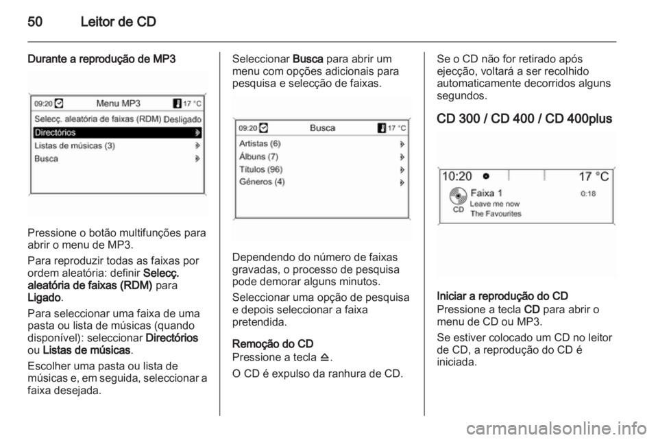 OPEL ASTRA J 2013.5  Manual de Informação e Lazer (in Portugues) 