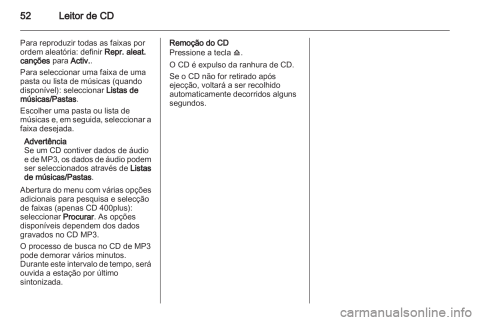 OPEL ASTRA J 2013.5  Manual de Informação e Lazer (in Portugues) 