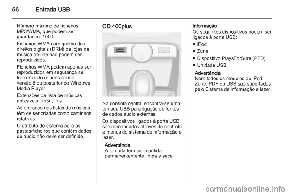 OPEL ASTRA J 2013.5  Manual de Informação e Lazer (in Portugues) 