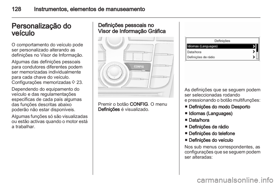 OPEL ASTRA J HB5 & ST 2012 Manual de Instruções (in Portugues) OPEL ASTRA J HB5 & ST 2012 Manual de Instruções (in Portugues)