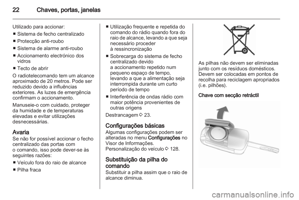 OPEL ASTRA J HB5 & ST 2012 Manual de Instruções (in Portugues) OPEL ASTRA J HB5 & ST 2012 Manual de Instruções (in Portugues)