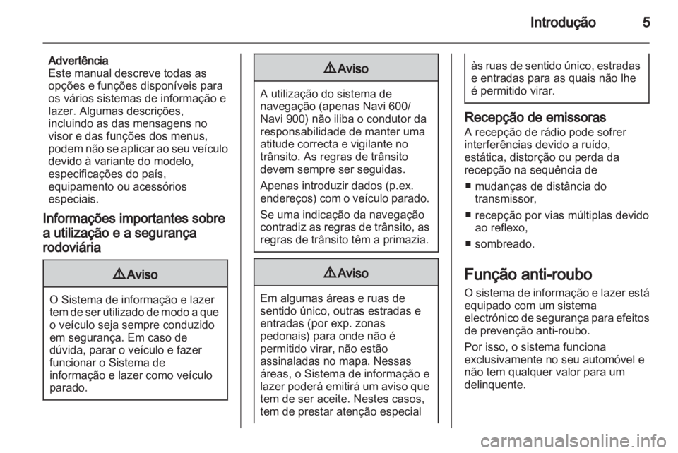 OPEL CASCADA 2013.5  Manual de Informação e Lazer (in Portugues) 