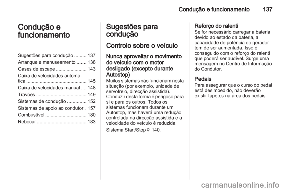 OPEL CASCADA 2013.5  Manual de Instruções (in Portugues) 