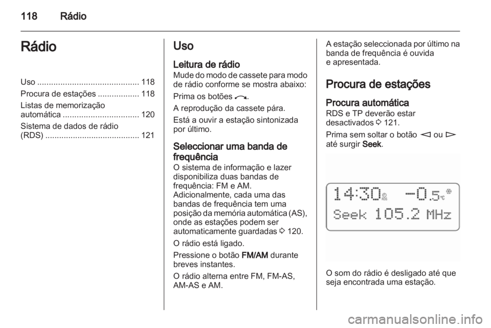 OPEL COMBO 2011  Manual de Informação e Lazer (in Portugues) 