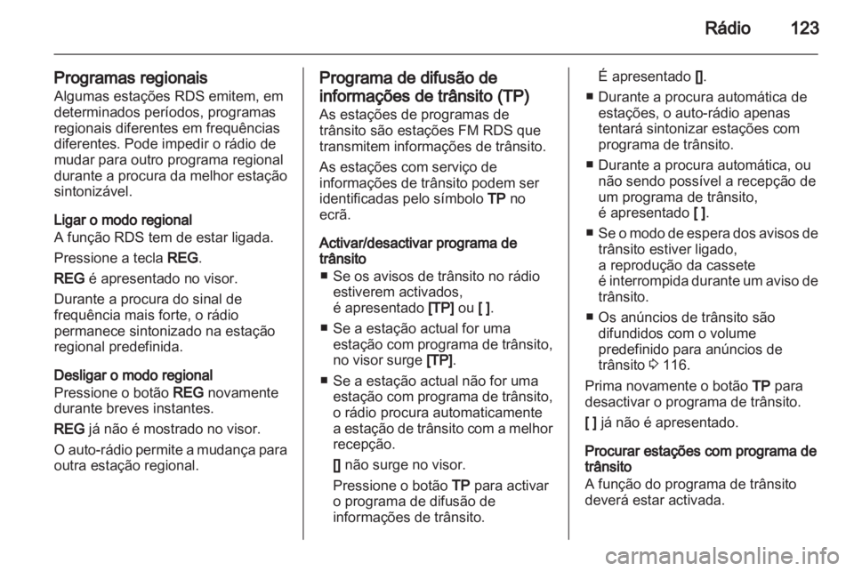OPEL COMBO 2011  Manual de Informação e Lazer (in Portugues) 