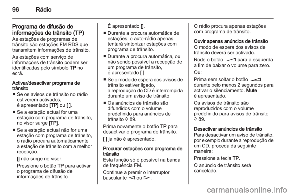 OPEL COMBO 2011 Manual de Informação e Lazer (in Portugues) OPEL COMBO 2011 Manual de Informação e Lazer (in Portugues)