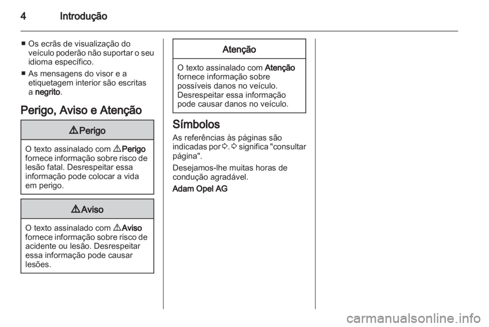 OPEL COMBO D 2012  Manual de Instruções (in Portugues) 