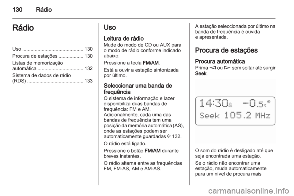 OPEL CORSA 2010.5  Manual de Informação e Lazer (in Portugues) 