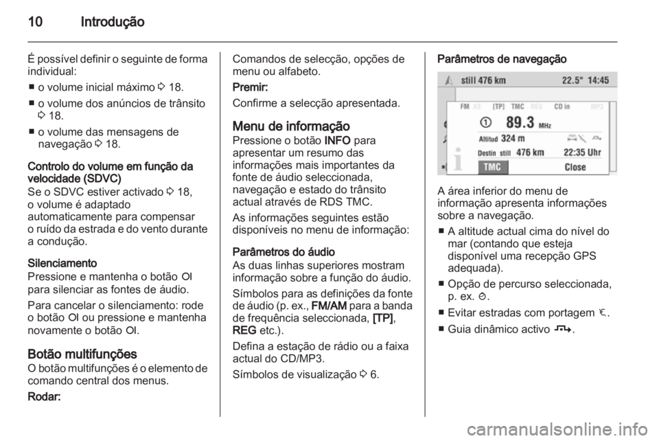 OPEL CORSA 2010.5  Manual de Informação e Lazer (in Portugues) 
