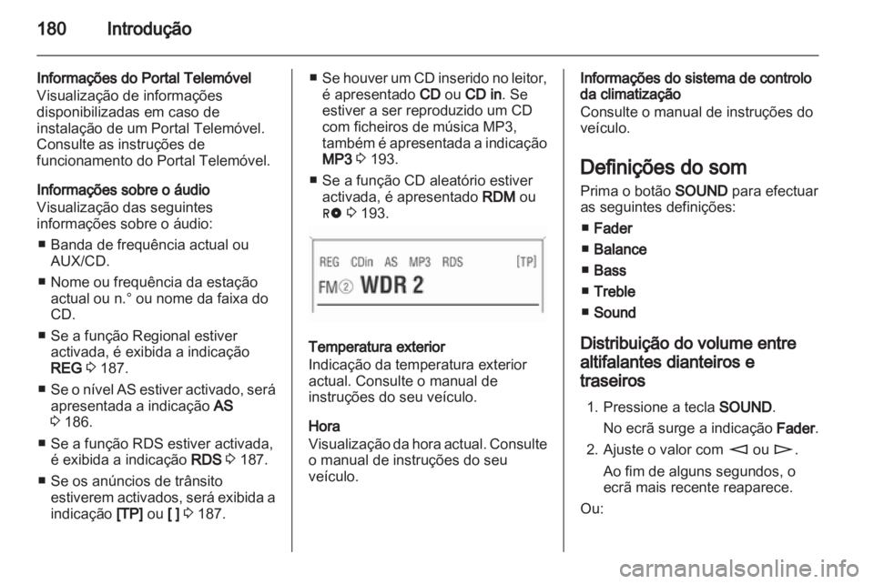 OPEL CORSA 2013 Manual de Informação e Lazer (in Portugues) OPEL CORSA 2013 Manual de Informação e Lazer (in Portugues)