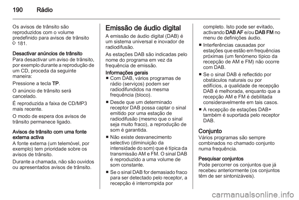 OPEL CORSA 2013 Manual de Informação e Lazer (in Portugues) OPEL CORSA 2013 Manual de Informação e Lazer (in Portugues)