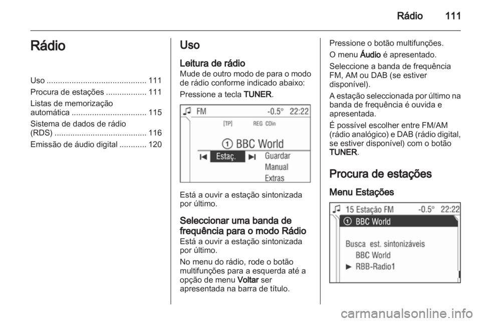 OPEL CORSA 2013.5  Manual de Informação e Lazer (in Portugues) 