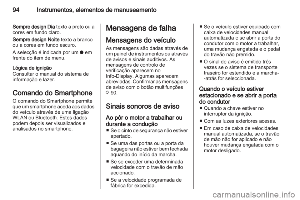 OPEL CORSA 2013.5  Manual de Instruções (in Portugues) 
