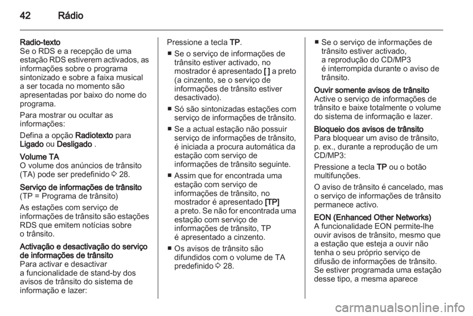 OPEL MERIVA 2011 Manual de Informação e Lazer (in Portugues) OPEL MERIVA 2011 Manual de Informação e Lazer (in Portugues)