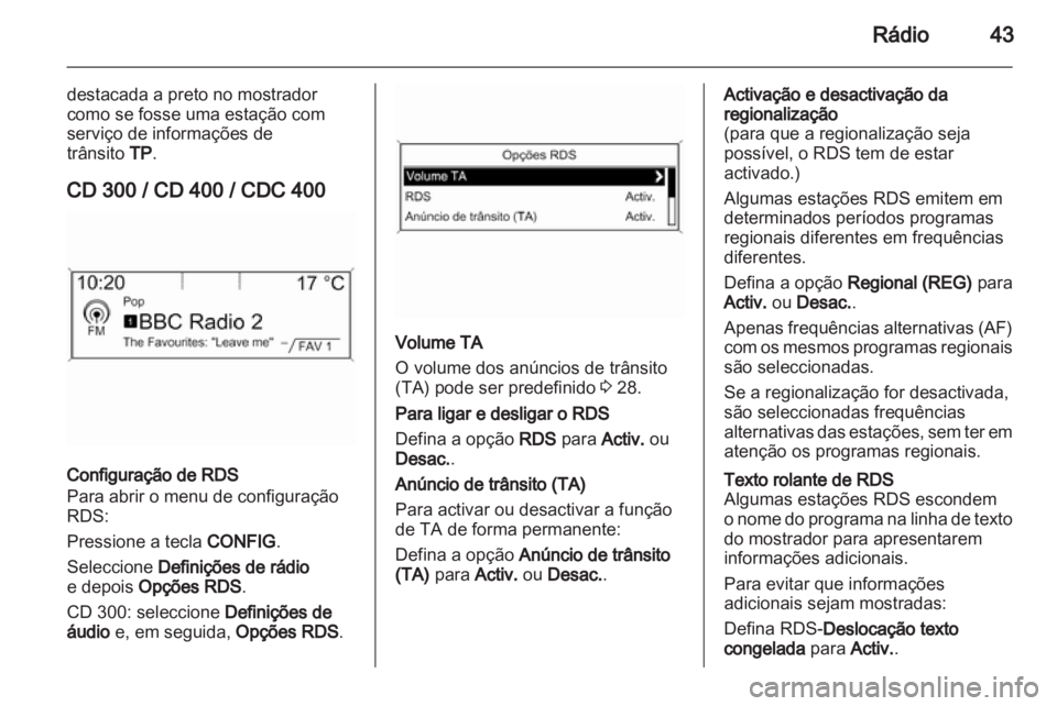 OPEL MERIVA 2011  Manual de Informação e Lazer (in Portugues) 