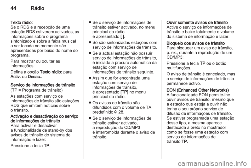 OPEL MERIVA 2011 Manual de Informação e Lazer (in Portugues) OPEL MERIVA 2011 Manual de Informação e Lazer (in Portugues)
