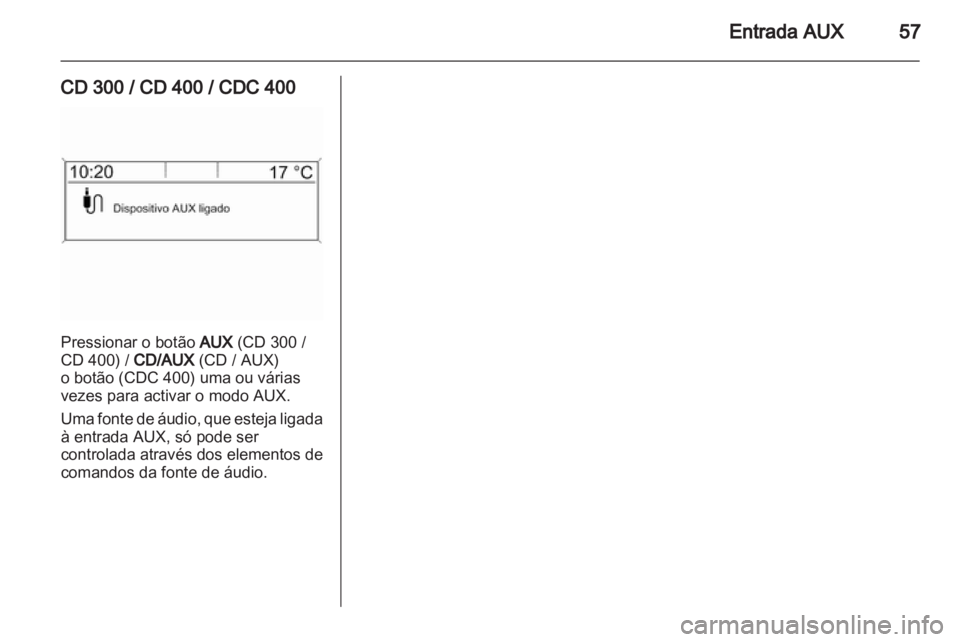 OPEL MERIVA 2011  Manual de Informação e Lazer (in Portugues) 