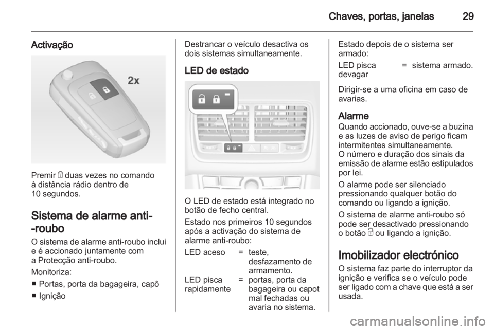 OPEL MERIVA 2011  Manual de Instruções (in Portugues) 