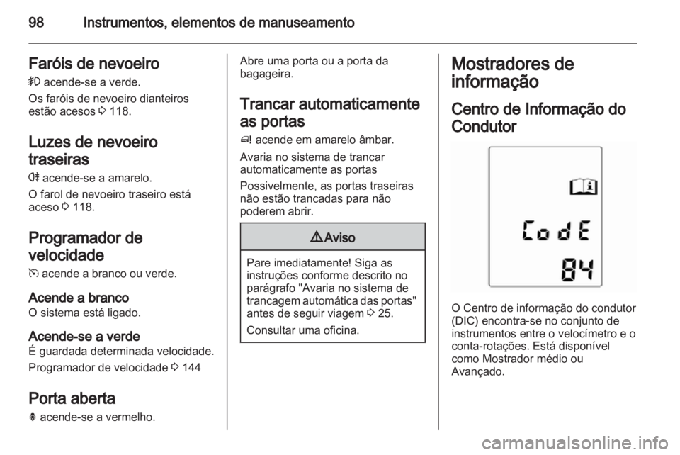 OPEL MERIVA 2011  Manual de Instruções (in Portugues) 