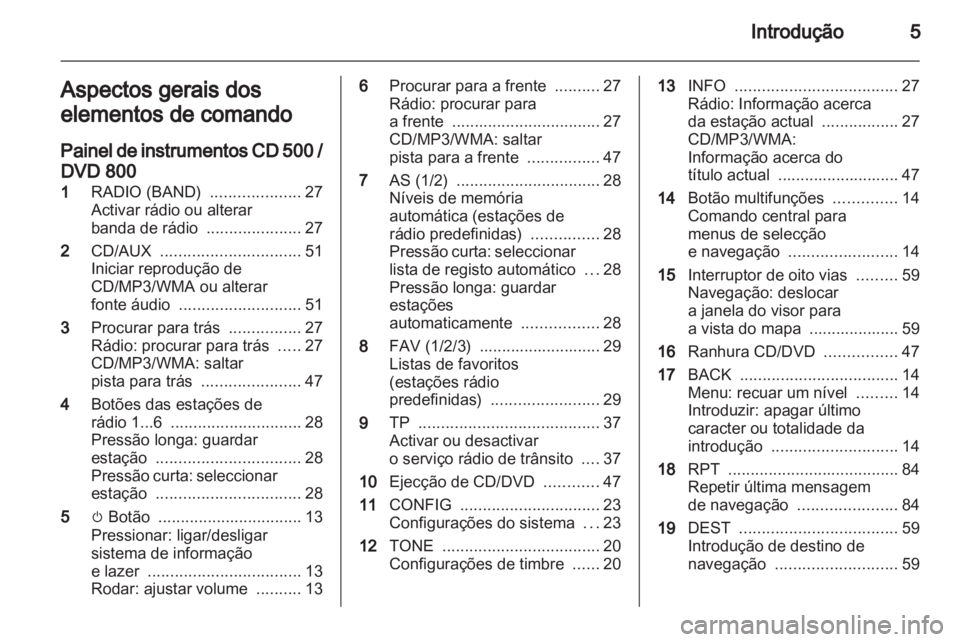 OPEL MERIVA 2011.5  Manual de Informação e Lazer (in Portugues) 